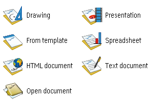 Desktop icons for OpenOffice/2
